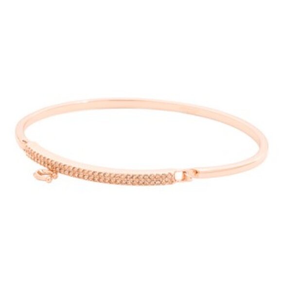 NWT Coach Pave Bar C Charm Bracelet MSRP $98 Rose Gold - Picture 1 of 2